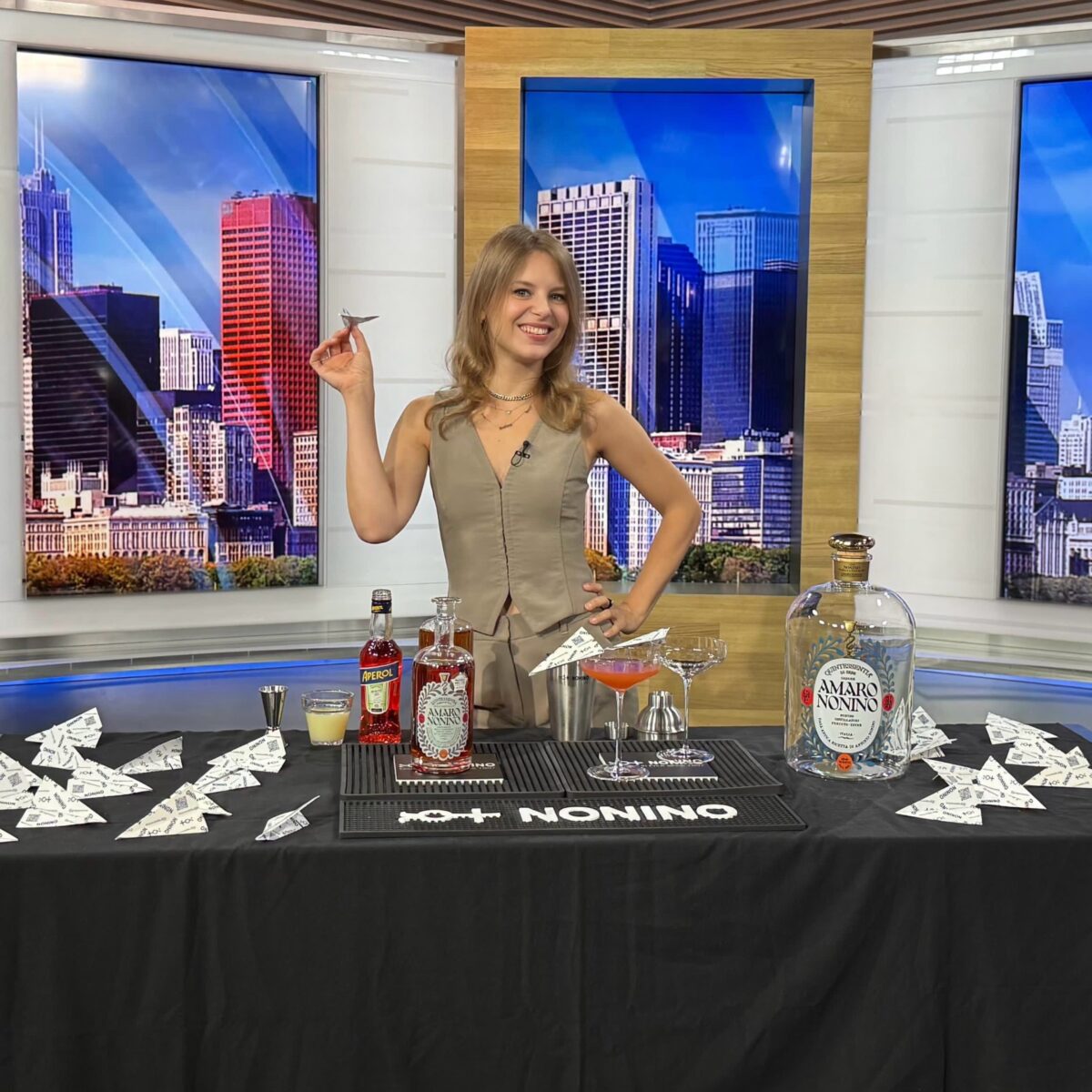 Amaro Nonino su tv nazionale americana